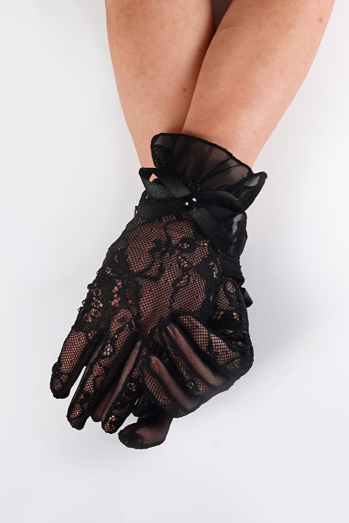 Dantel Fırfır Gelin Düğün Davet Balo Parti Eldiveni