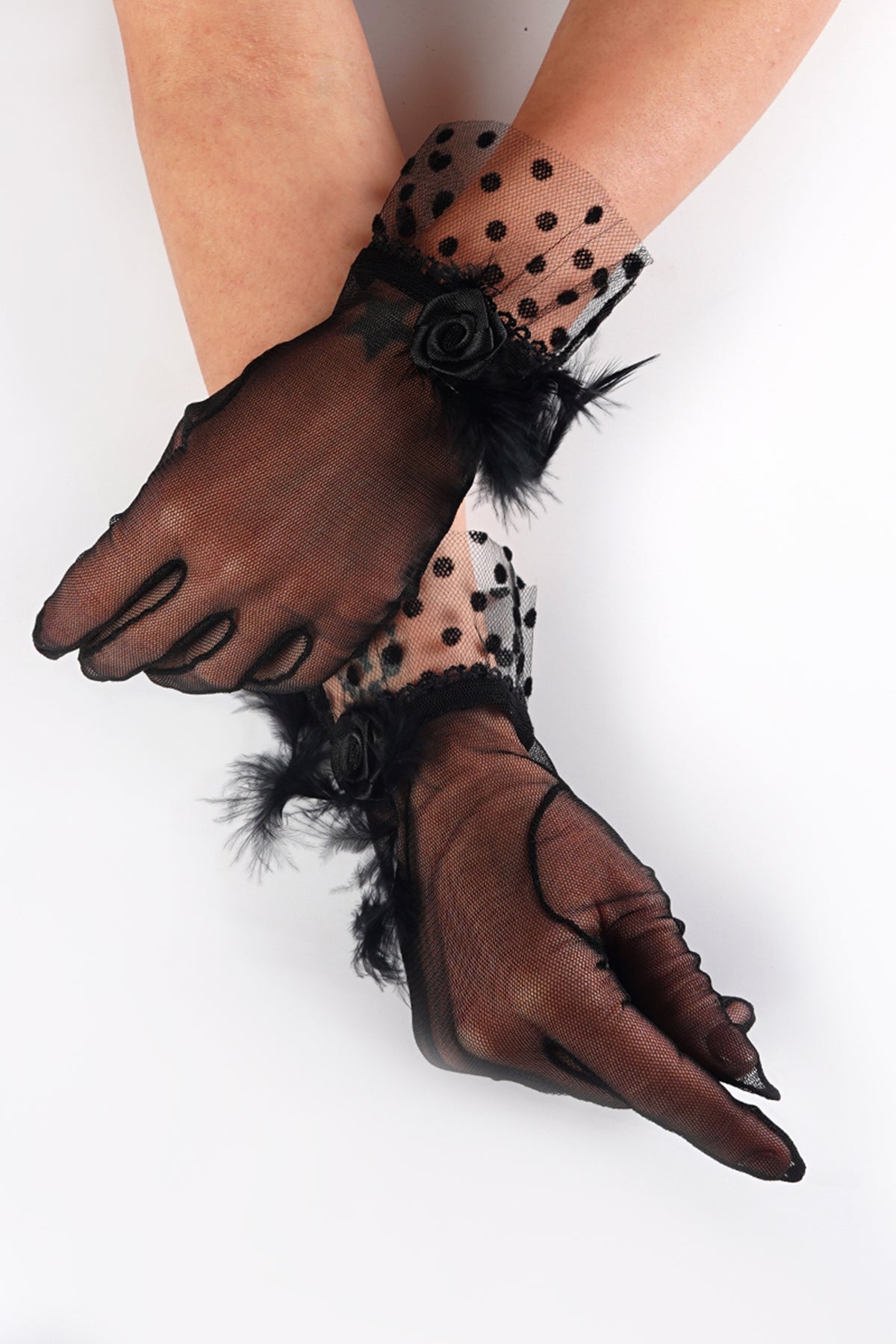 Tüylü Gelin Düğün Davet Balo Parti Eldiveni