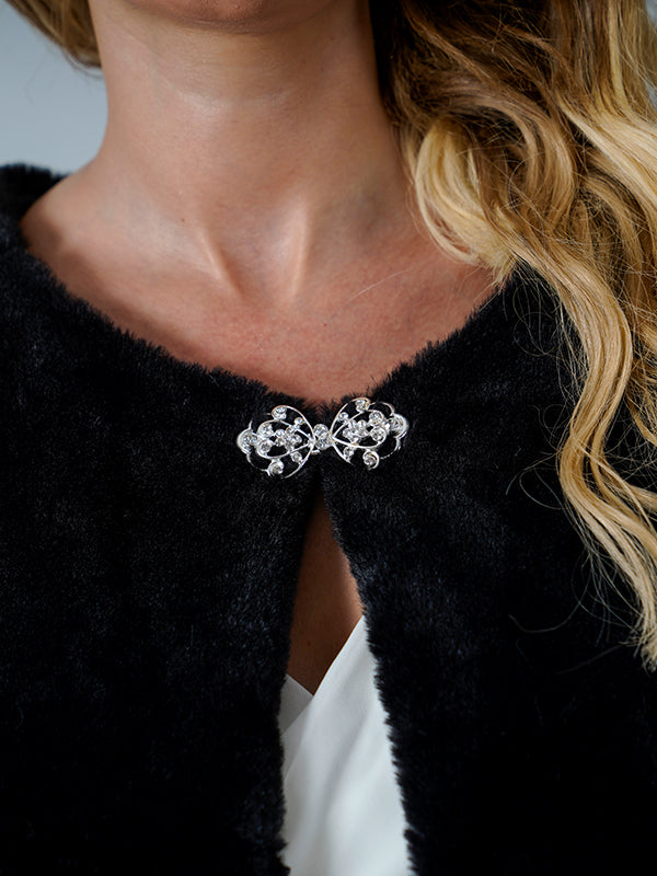 Kollu Fransız Kürk Ceket Siyah