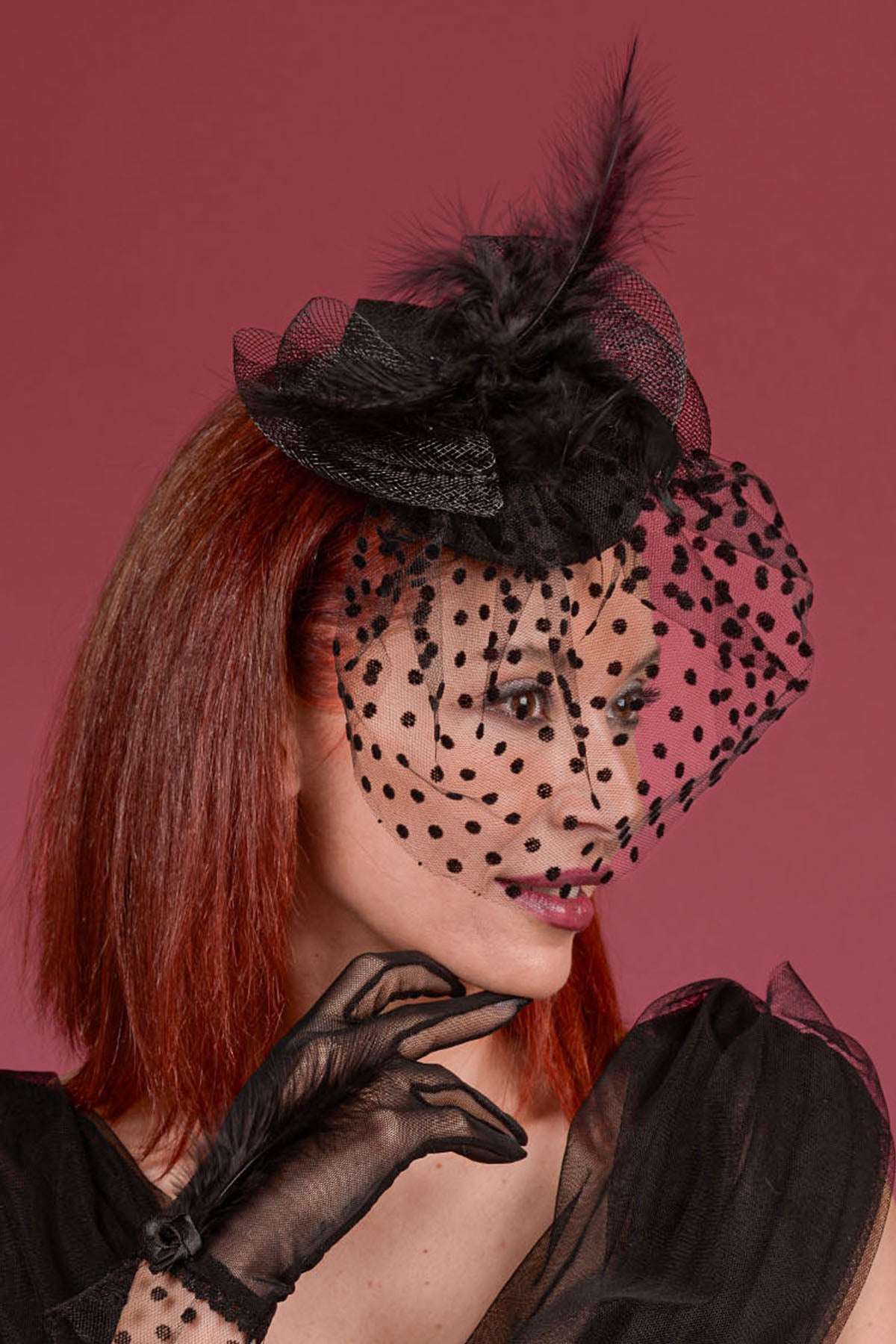 Puantiyeli Gelin Kepi Nikah Şapkası Puanlı Vualet Düğün Şapkası Gelin Saç Aksesuar Toka