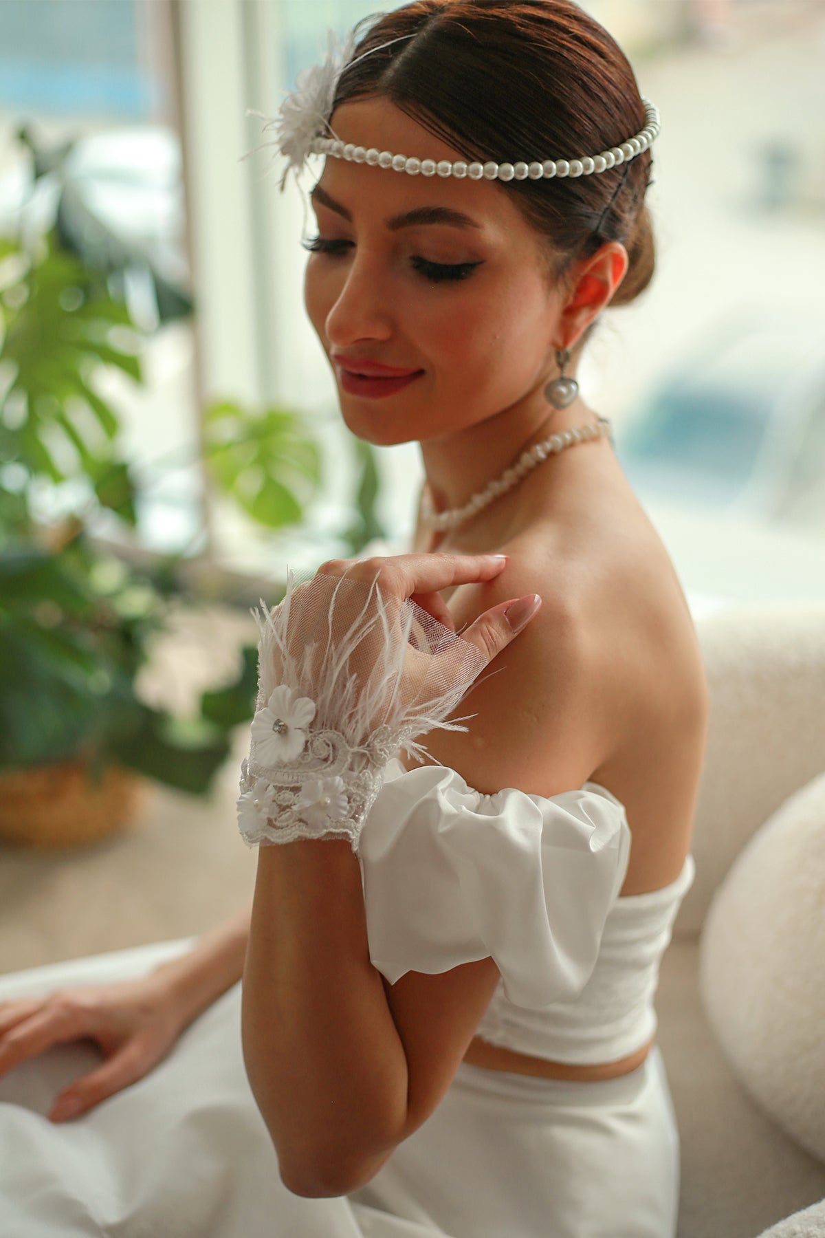 Nikah İmza Eldiveni Kırık Beyaz