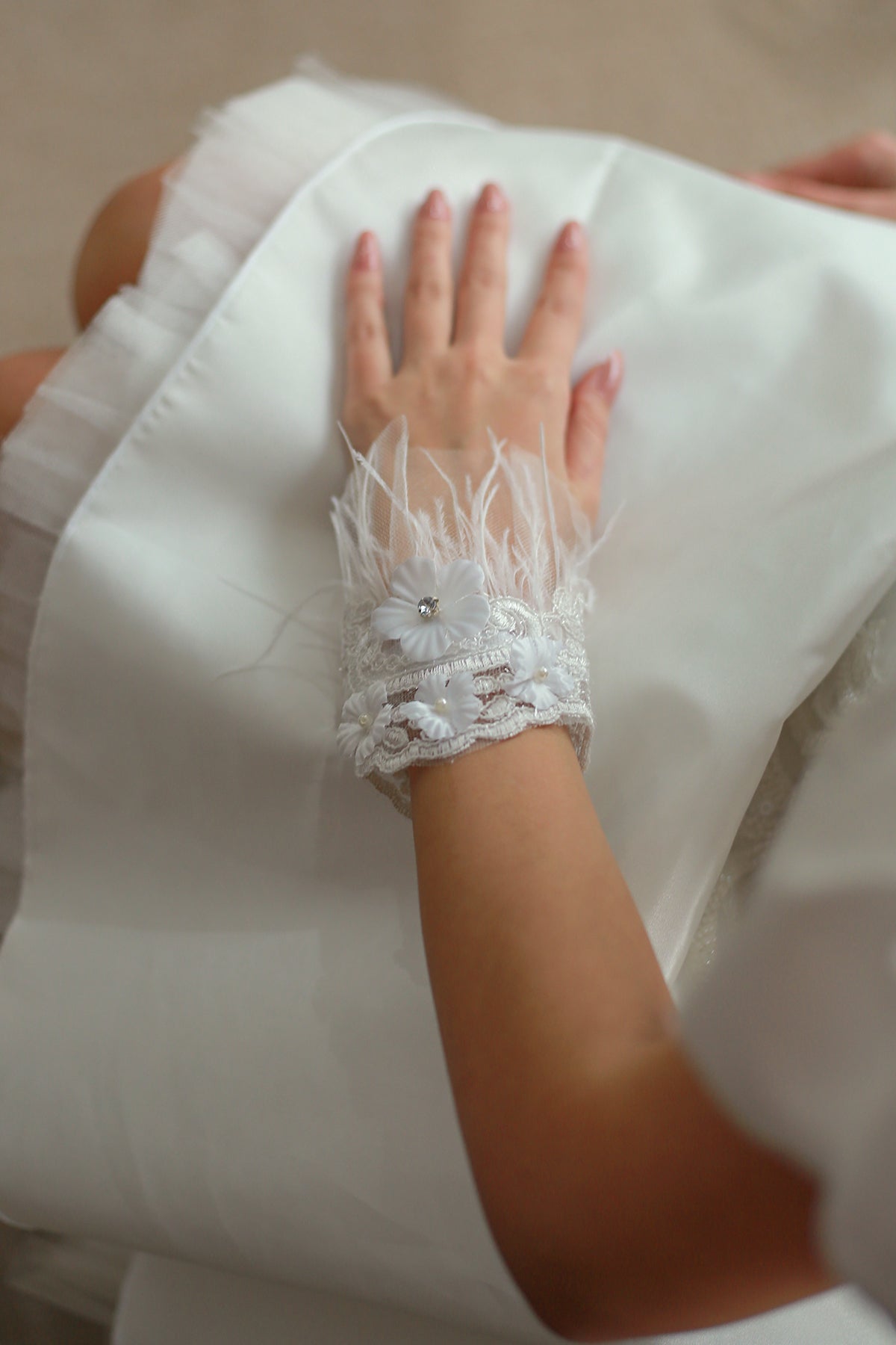 Nikah İmza Eldiveni Kırık Beyaz