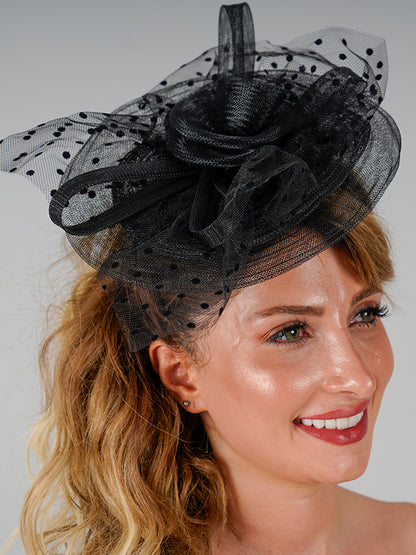 Puanlı Gelin Kepi Siyah